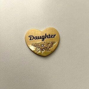 Gold Heart 'Daughter' Metal Keepsake Gift
